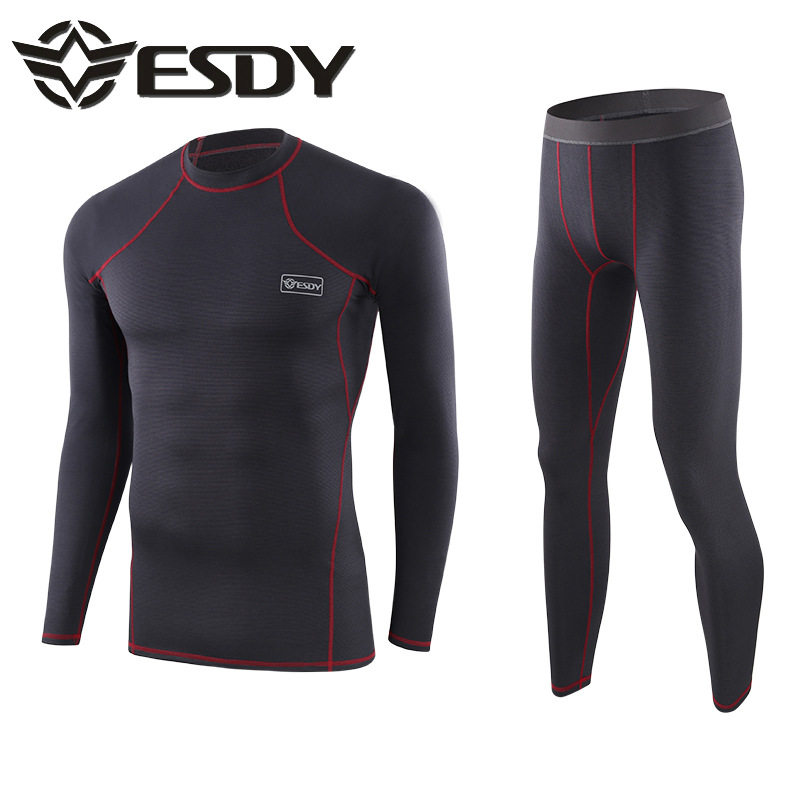 Outdoor sports warm sweating function underwear tactical suit men's winter fitness running cycling ski underwear quick-drying