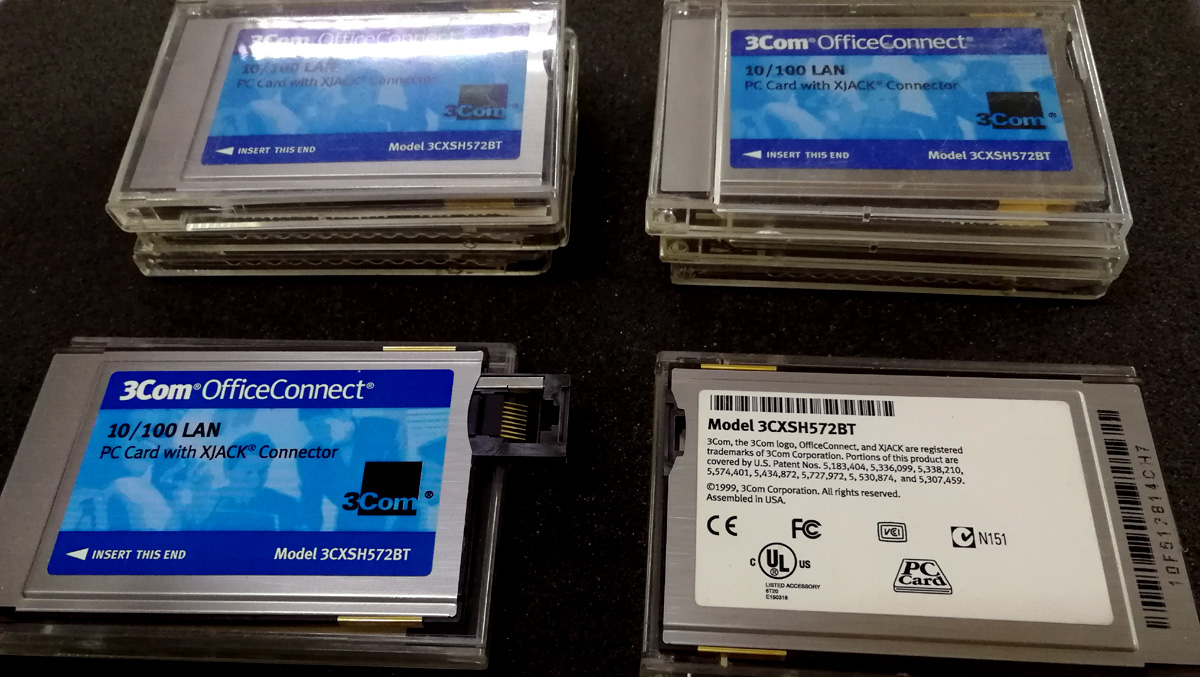 3COM 16 10 10 100 trillion PCMCA slot network card free of connection lines