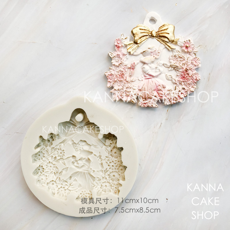 Cung điện Châu Âu Lolita Fondant Khuôn Tòa Cô Gái Fondant Khuôn Sôcôla Aroma Khuôn - Tự làm khuôn nướng khuôn bánh dứa