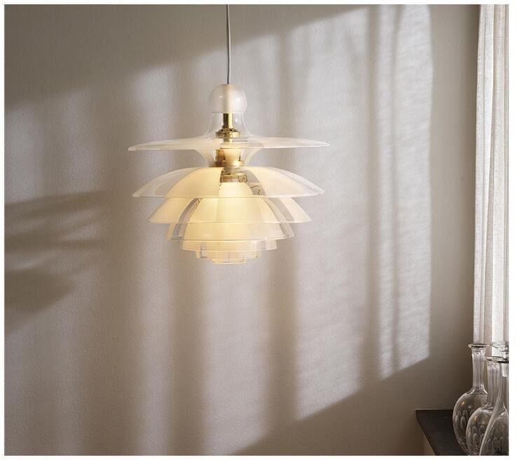 Ресторан люстра 意式极简餐厅灯吊灯现代简约创意个性时尚大气玻璃松果装饰吊灯