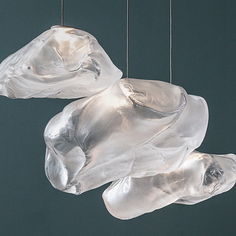 Restaurant chandelier Simply modern atmosphere Nordic minimal creative personality designer Bar lamp glass lamps household