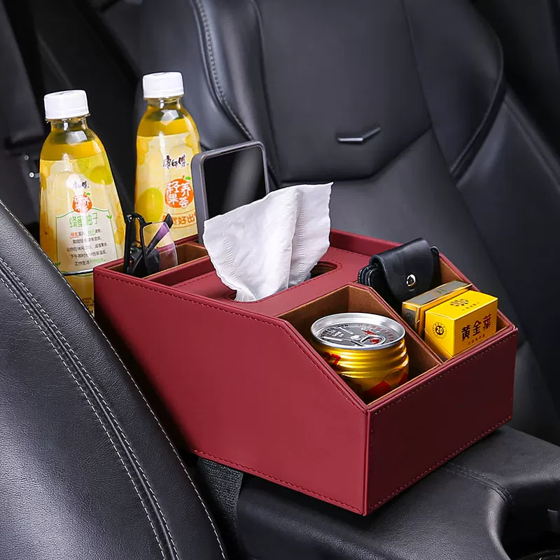 Storage box for auto, wipes, universal glass holder