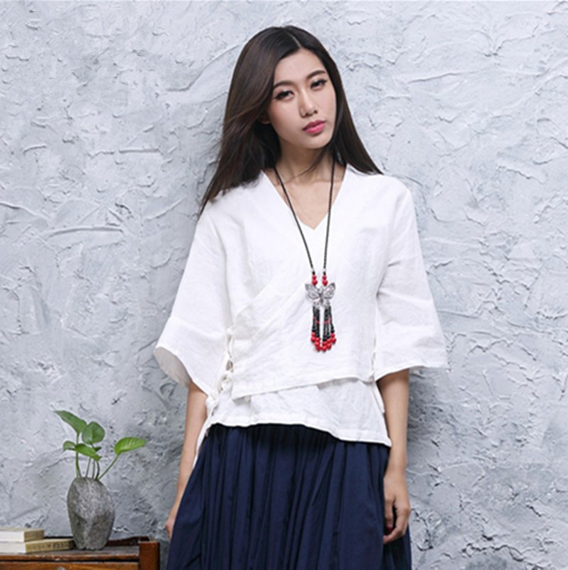 Li Zixuan với cùng quần áo Han Liu Chu-Yannan, bông và lanh retro cùng cô gái mẹ và con trai Han quần áo Gushi Zen quần áo