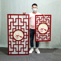 Hollow lattice ceiling European aisle ceiling Living room screen entrance partition background wall Carved plate Hollow through flower