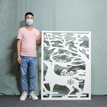 Partition screen net red simple modern decoration living room entrance PVC ceiling Chinese carved board hollow flower grid