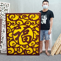 PVC tonghua living room hollow carved board entrance TV background wall modern partition European-style aisle ceiling lattice