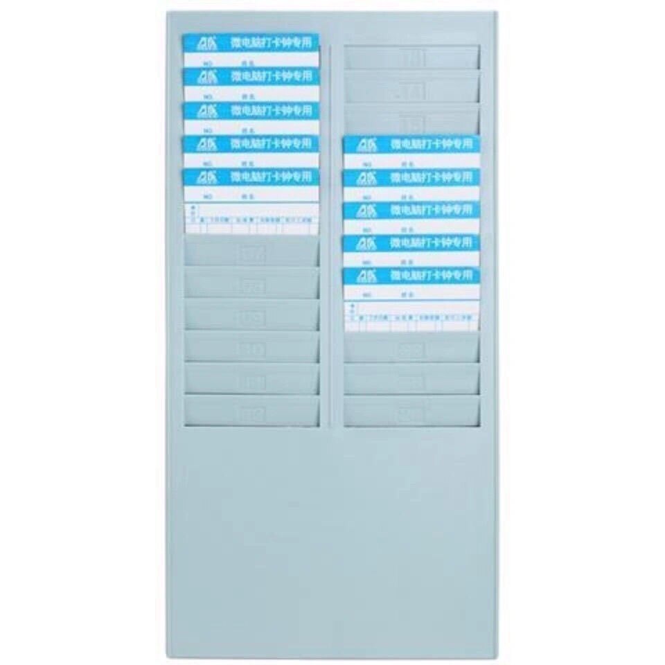 [USD 5.08] 50 24 attendance card racks Attendance paper card plastic ...