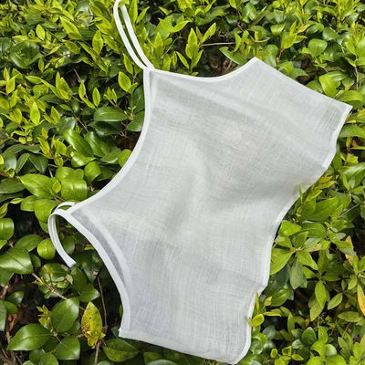 Yiyan Cotton and Linen Summer New Collection: Artistic, clean and refreshing ramie short base layer small halter top, versatile strapless halter top