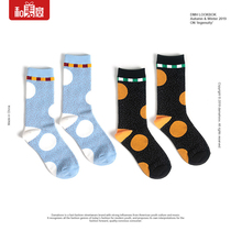 Christmas and New Year gift trend simple wave point ins couple socks mens socks cotton socks childrens new Tide socks