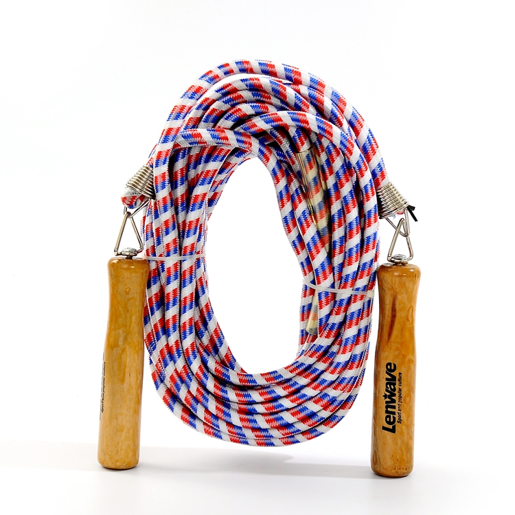 Rope skipping Langwei 1670 group skipping rope 10 meters cotton braided rope skipping rope bold 7MM long rope large rope