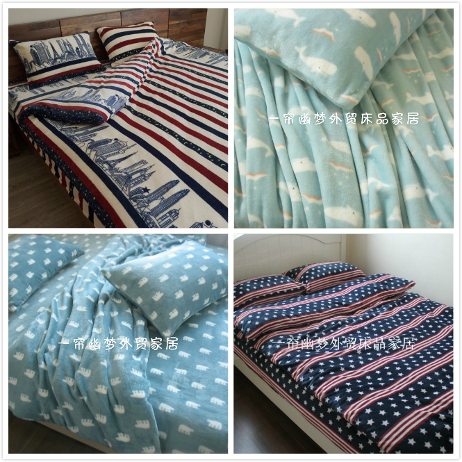 New: Double-sided thick flannel single double double condom 150*210cm 200*230cm