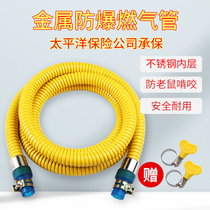 Household liquefied gas pipe Hose Gas pipe Natural gas pipe Gas gas stove water heater Metal leather pipe Explosion-proof pipe