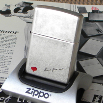 18-year-old shop Piggy Zippo 121FB ancient silver lovers heart eternal love