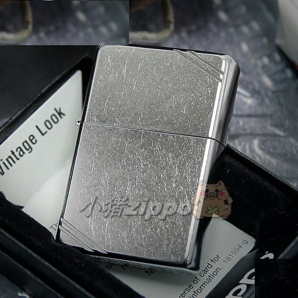 18 years old shop Pig Zippo 1937 classical cut corner sand 267