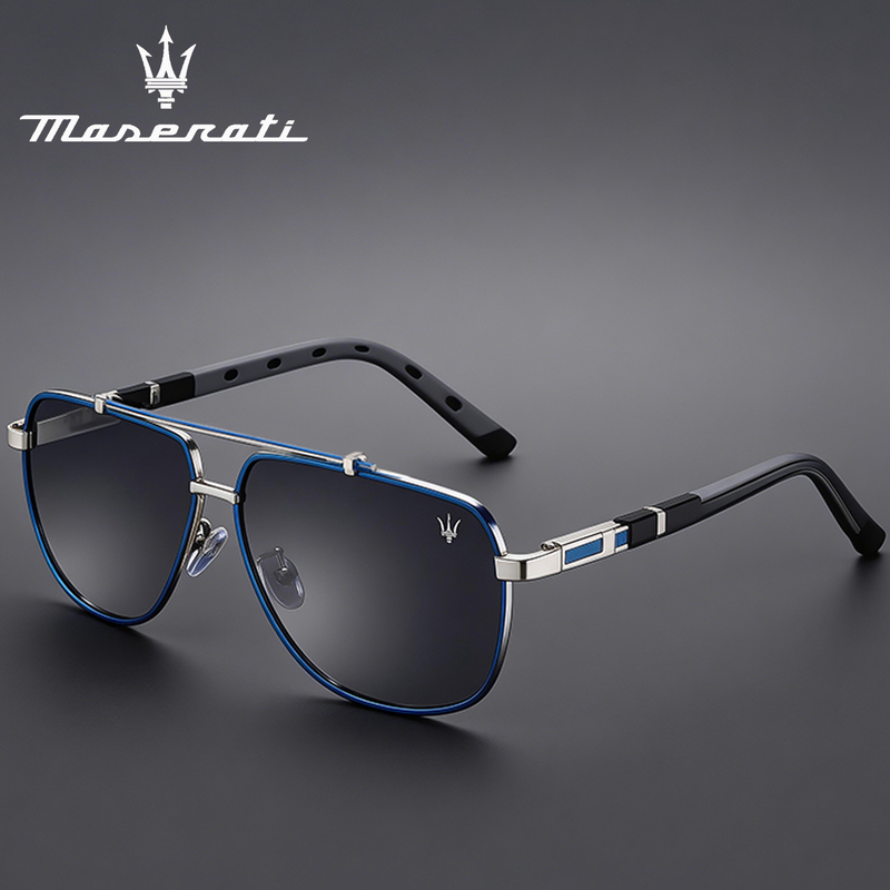 Maserati Square Frame Large Face Polarized Driving Sunglasses for Men, Uv Protection Fishing Sunglasses