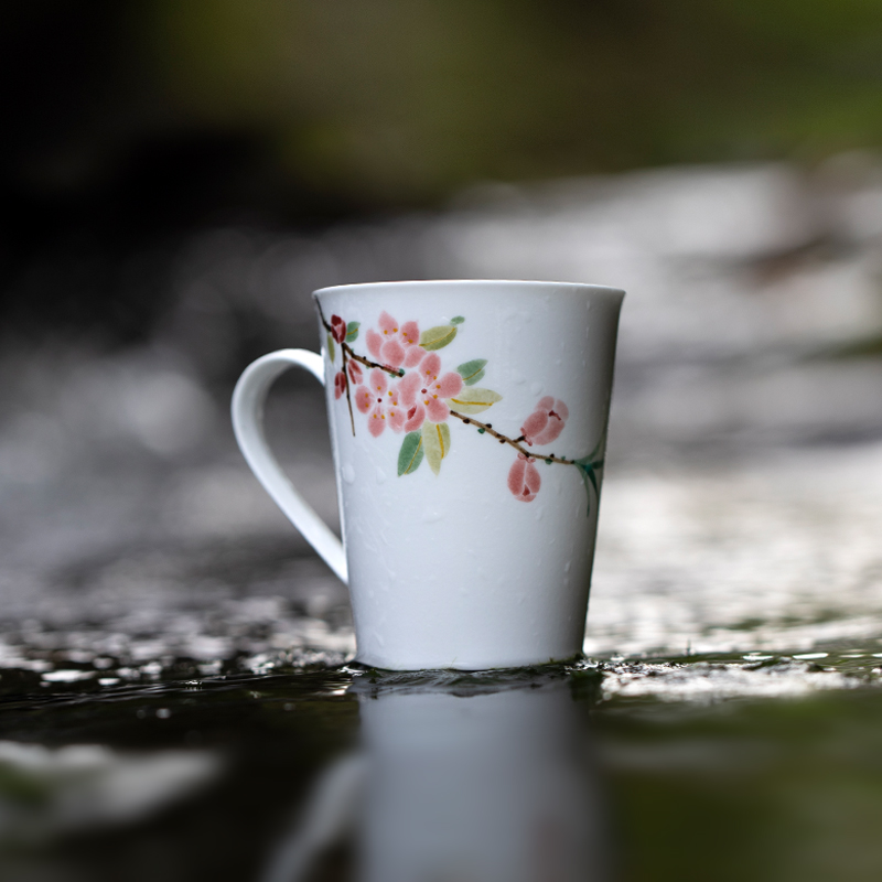 Landscape Flowers Gods Cup handpainted series Jingdezhen Ceramic Mark Cup Home Cute Water Girls Day Gifts