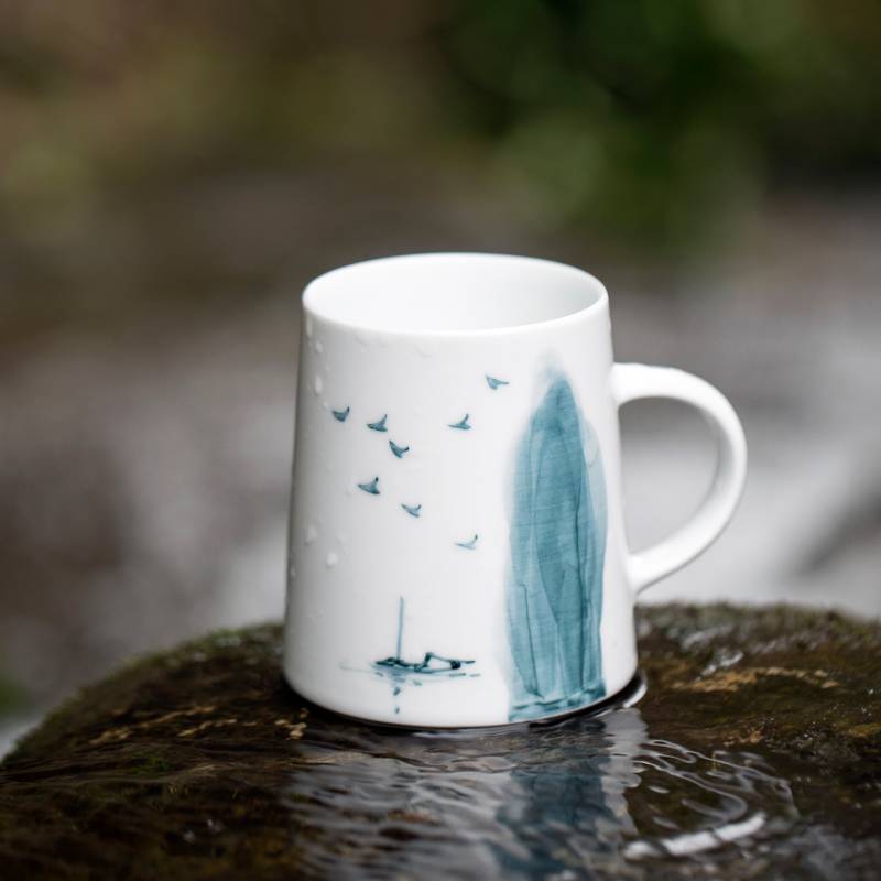Landscape Interspring Spring Imagesers Lovers Cup for cup Jingdezhen Ceramic Mark Cup Home Cup Children's water glass