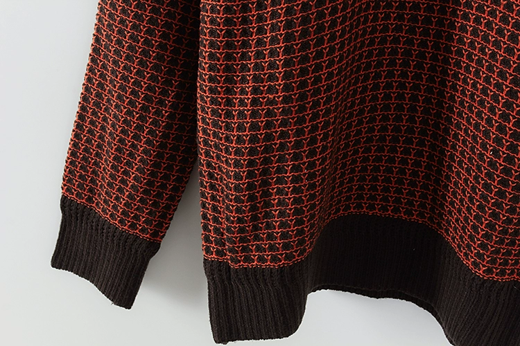 S series thiết bị mùa thu và mùa đông để rút tủ áo len nam màu cam thoải mái áo len cá tính giản dị 61364 - Áo len