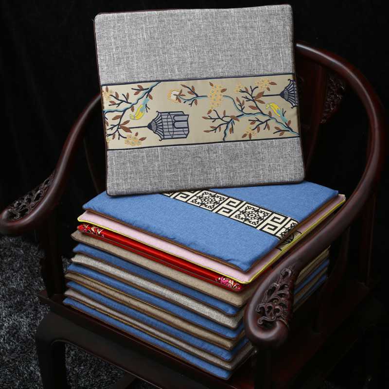 Ghế đệm ghế đệm ghế ăn đệm Trung Quốc gỗ gụ sofa đệm văn phòng ghế đệm trà bàn ghế đệm tùy chỉnh đêm ghế gỗ