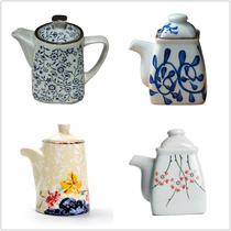 Sauce pot Japanese ceramic tableware Flavor seasoning pot Vinegar bottle pot Soy sauce bottle Vinegar pot Oil pot Sushi pot