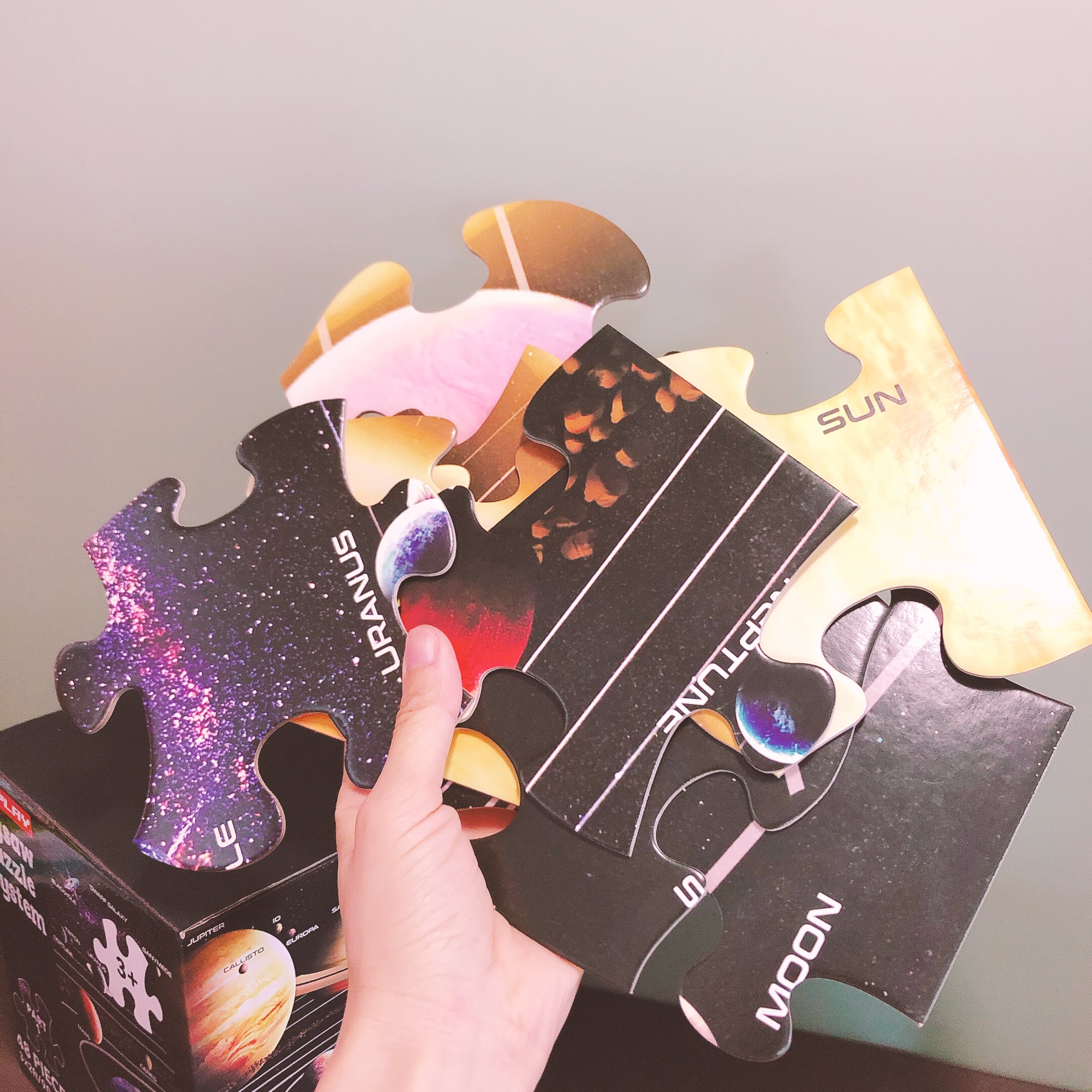 Игрушка 出口儿童大块入门拼图太阳系星球丛林动物主题玩具幼儿园离园礼物