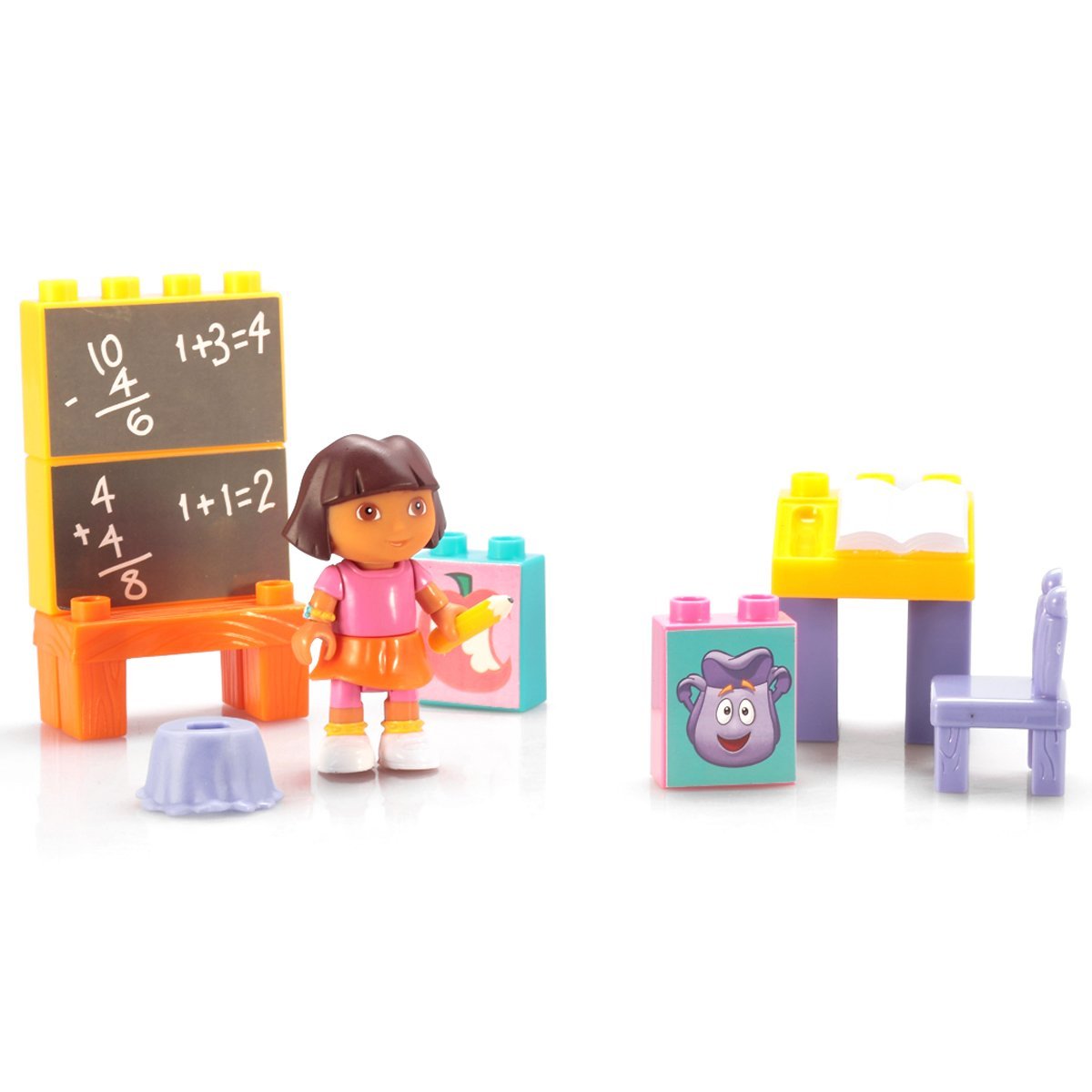 Out of the United States Spelling Big Grain Building Blocks Dola Adventure themed DORA Game Scene Toy Girls Gift 