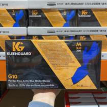 Shanghai Costco imports 200 food grade contact with Kimberly Blue Nitrile Ultra - thin rubber gloves