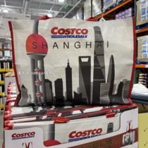 Shanghai costco grain open market red super large environmentally friendly shopping bag handbag cooling bag
