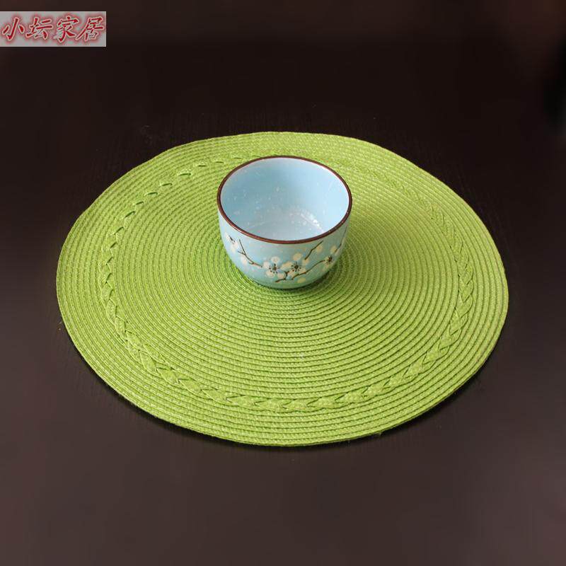 Japan-style European-style pp woven table cushion dining-washed mat round dining cushion Western dining cushion heat insulation cushion bowl cushion disc cushion