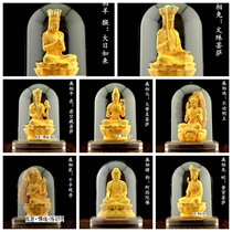 Velvet sand gold Amitabha twelve Zodiac life Buddha patron god gold-plated Buddha statue car car home furnishings