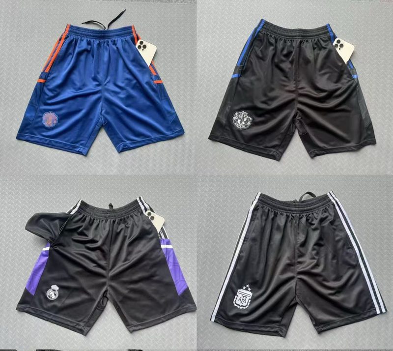 Real Madrid Argentina Red Devils Training Pants with Pockets and Zippers, Soccer Training Shorts