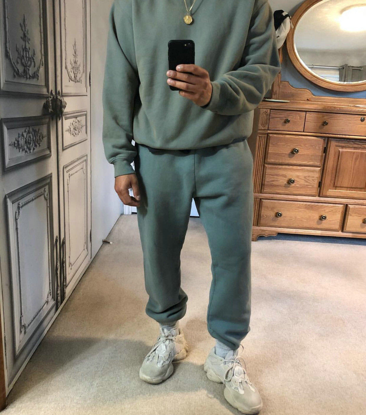 Текстура взрыв YEEZY SEASON 6 KANYE высокая улица земля цвет фонд мойка сделать старый брюки брюки 