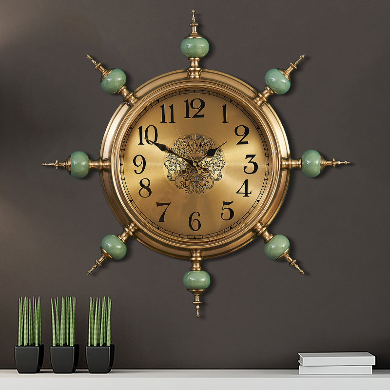 Fashion decoration mute European living room wall clock atmospheric wall decoration clock American retro clock creative personality clock watch