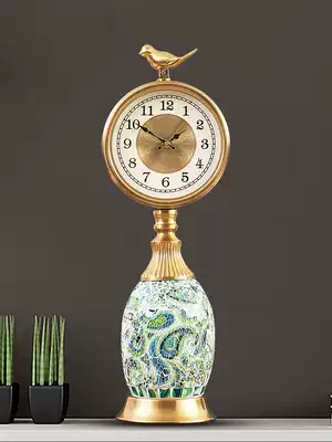 American retro bedside table clock desk lamp personality European desktop clock home Creative standing clock Fashion Home ornaments