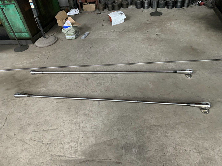 Glass canopy rain Tower curtain wall accessories 304 stainless steel support telescopic rod embedded base anchor key lock Rod 22mm