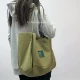 Зеленый вместительный и большой шоппер