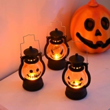Портативный фонарь в виде тыквы на Хэллоуин, украшение, реквизит, светодиодный световой ночник, украшение торта, плагин макета сцены события