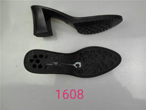 1608 womens polyurethane pu thick high heel small round toe sole custom leather shoe repair sole