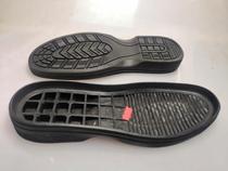 zb mens rubber flat heel wide round head deep groove high side basin 38-45 with cable groove sole leather shoe material A material