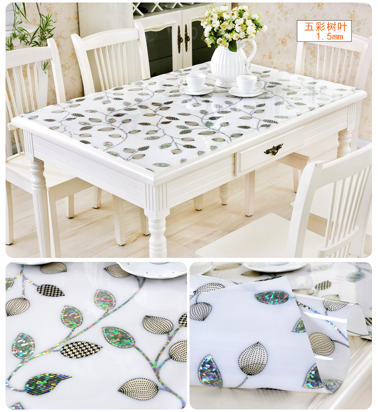 Màu hoa kẹp kính mềm PVC hình nền không thấm nước chống dầu chống nóng bảng pad cà phê mat nhựa bảng mat tấm pha lê - Khăn trải bàn khăn trải bàn vải bố