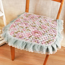 Pastoral jacquard quilted single chair cushion chair seat cushion water soluble lace removable seat cushion