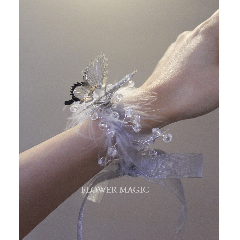 Snow elf will move the butterfly wrist flower aesthetic fairy high-end bride bridesmaid sister group party crystal bracelet