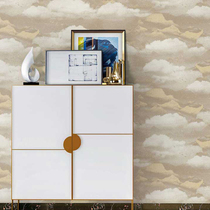 Cloud Hills Stack New Chinese Style Jacquard Wall Cloth High-end Custom Seamless Wall Cloth Living-room Bookroom Bedroom Background Wall