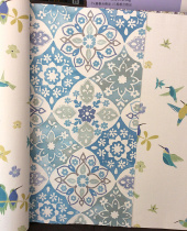 Personality retro wallpaper bohemian style imitation classical tile wallpaper Restaurant Hotel Hotel clothing store wallpaper