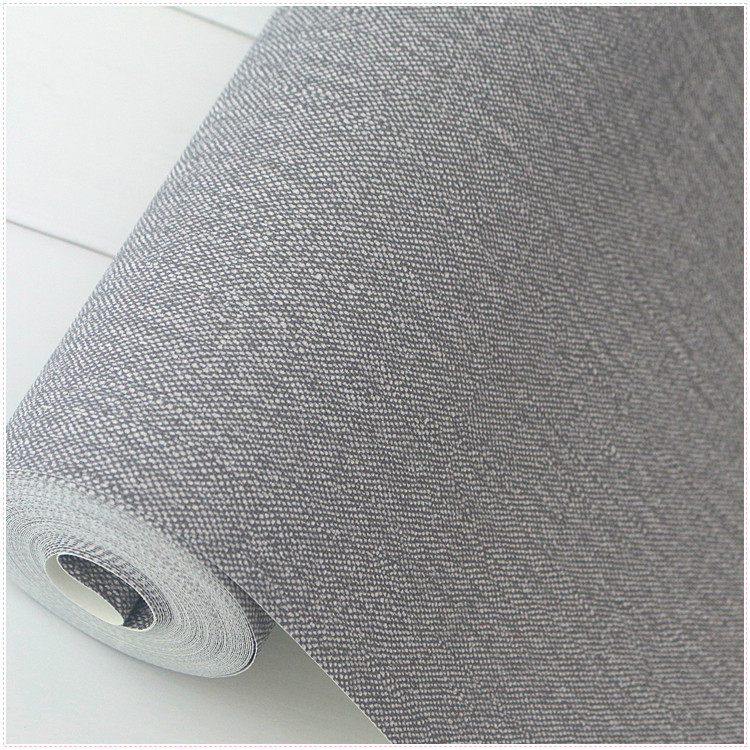 Pure colour wallpaper Modern minimalist Mediterranean Style Deep blue wallpaper Hemp Thread Hemp Grey Wallpaper Shop Furnishing