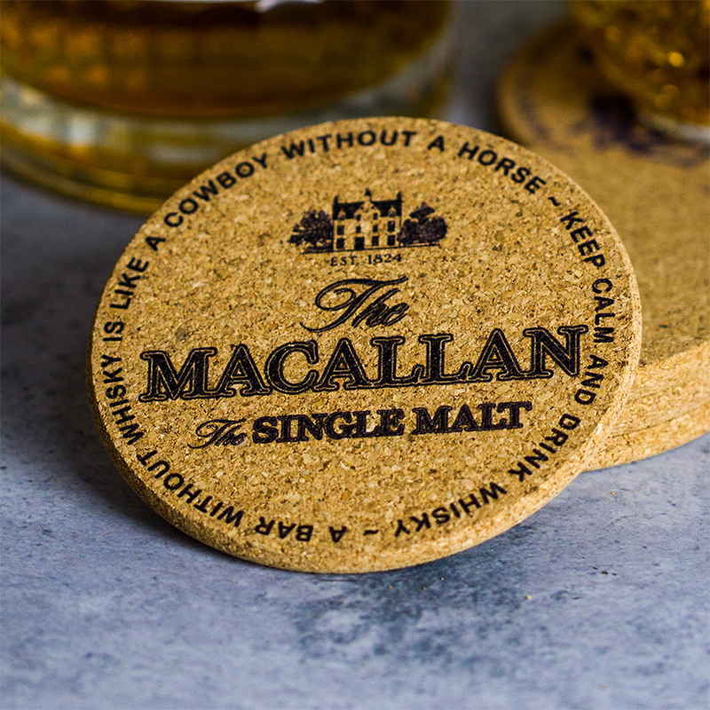 Niche Whiskey Cork Coasters Islay Scotch Whiskey Abardein Macallan Coasters
