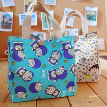 Japanese cute canvas lunch box bag student office worker carrying bag bag small body large capacity