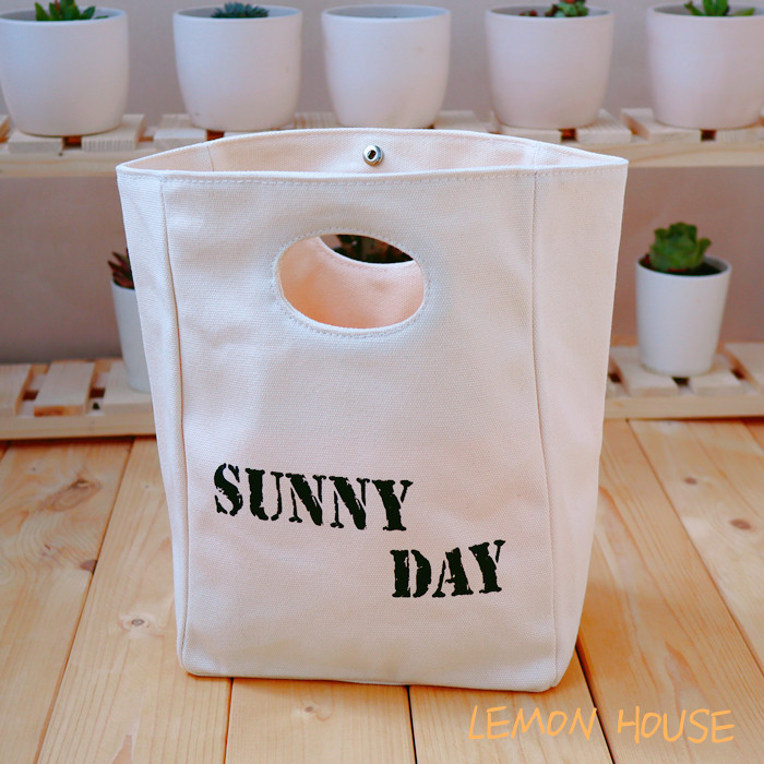 Nordic Wind Summer Lunch Bag Lunchbox bag Thickened Canvas Large Capacity Student Office Hand Carry Bag