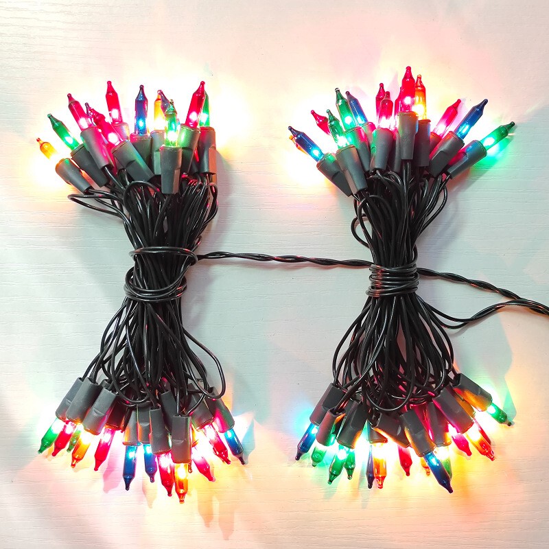 Colorful Lights Full of Stars, High-Quality Fur Bulbs, Tungsten Filament Bulbs, String Lights, New Year's Christmas Tree, Retro Bedroom Decorative Lights
