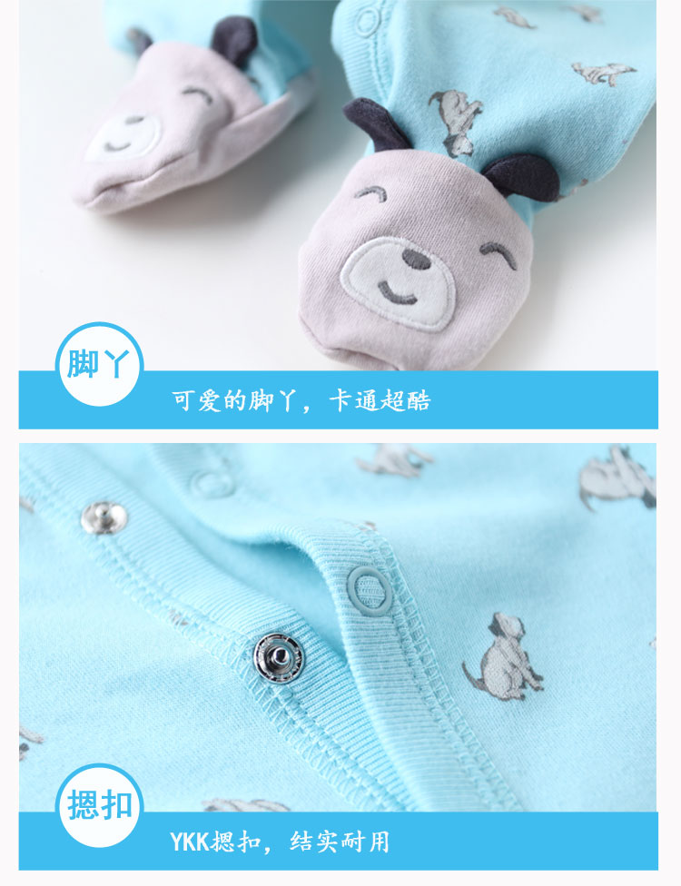Babyiesies mùa xuân và mùa thu cotton tay dài chân nam và nữ bé quần áo trăng tròn leo núi romper quần áo sơ sinh bộ body suit cho bé nhật bản